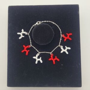 Enamel Cartoon Balloon Dog Charm Bracelet​​​